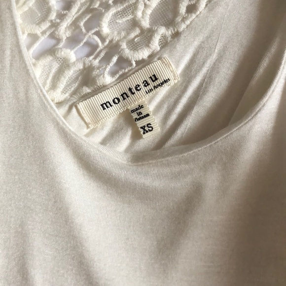 Monteau Flowy White Top - Picture 4 of 4